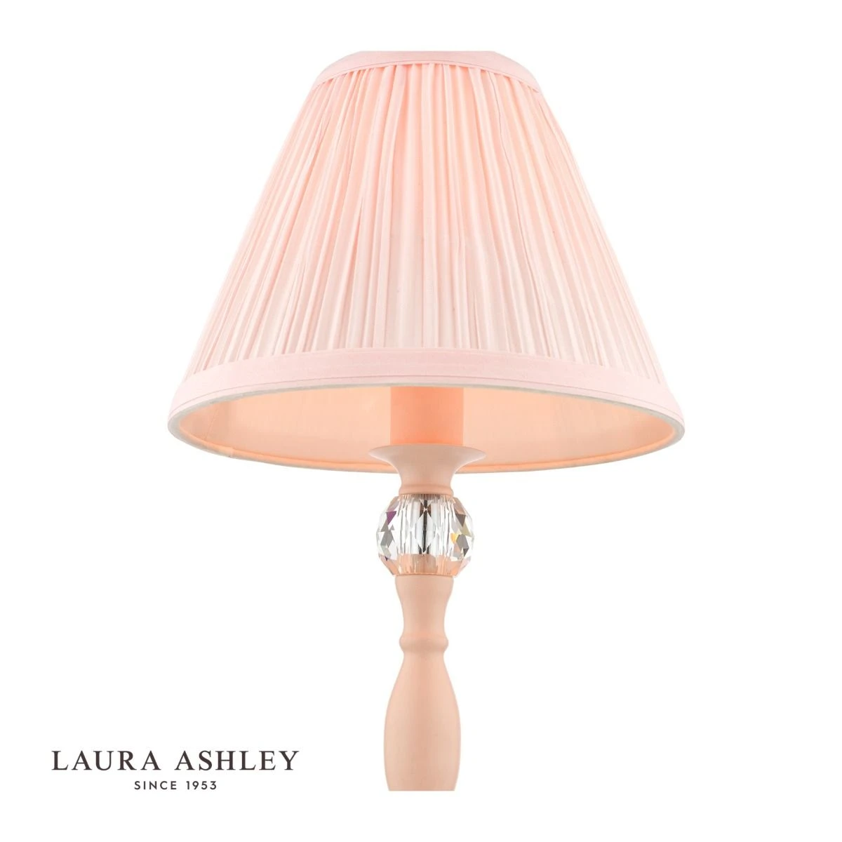 Laura Ashley Ellis Table Lamp Pink With Blush Shade - Image 3