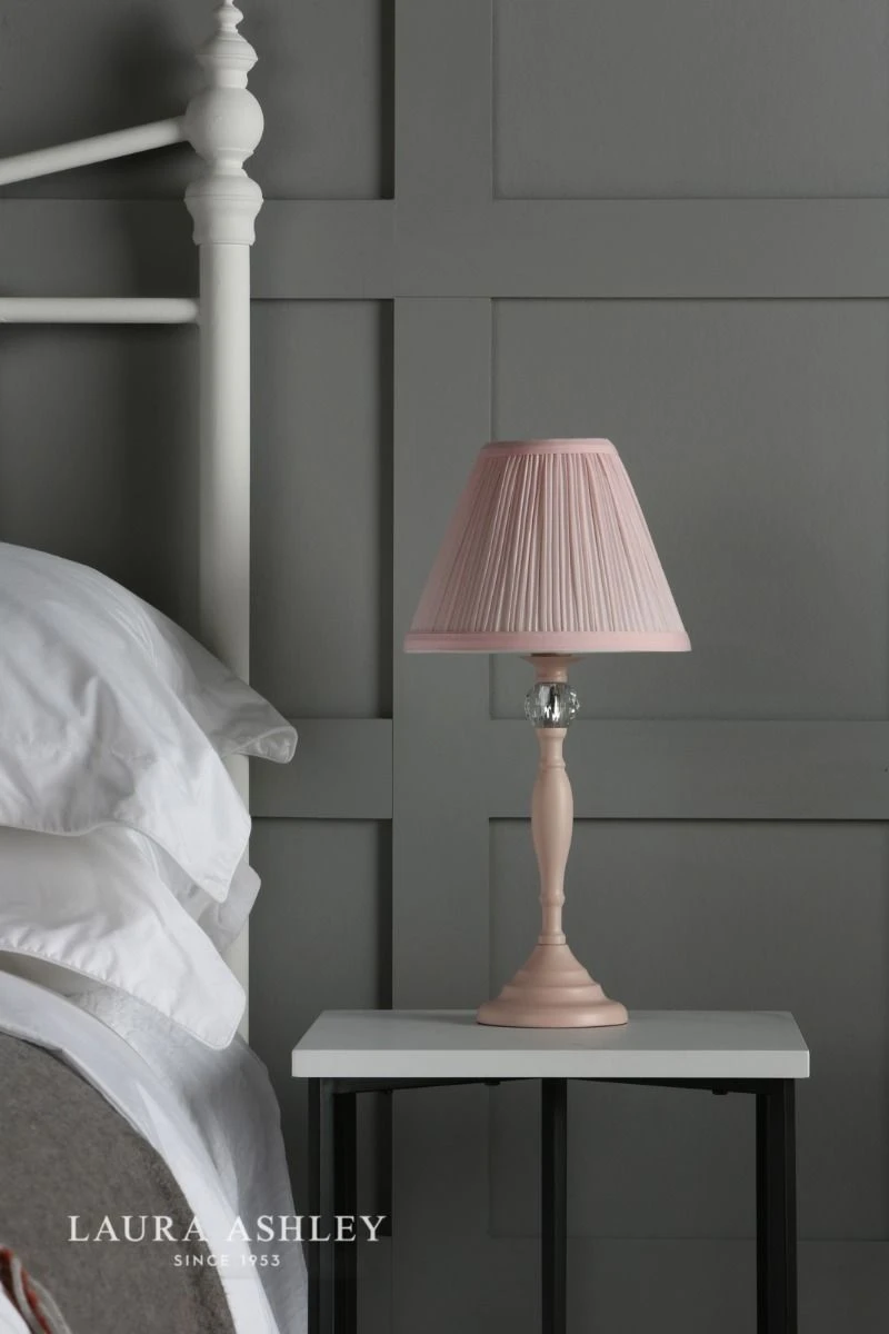 Laura Ashley Ellis Table Lamp Pink With Blush Shade - Image 6