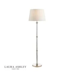 Laura Ashley Louis Floor Lamp Twisted Glass Polished Nickel Base Only
