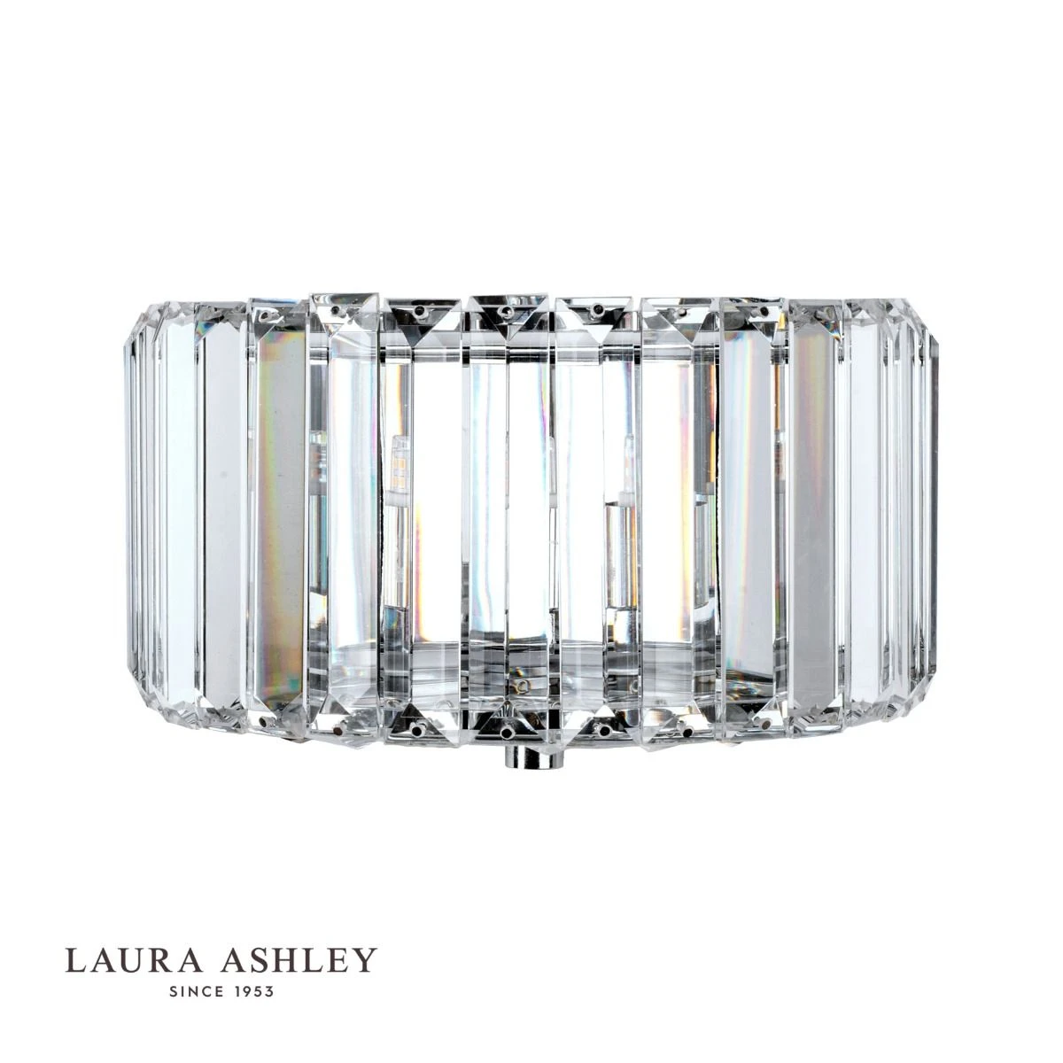 Laura Ashley Fernhurst Wall Light Polished Chrome Glass - Image 2