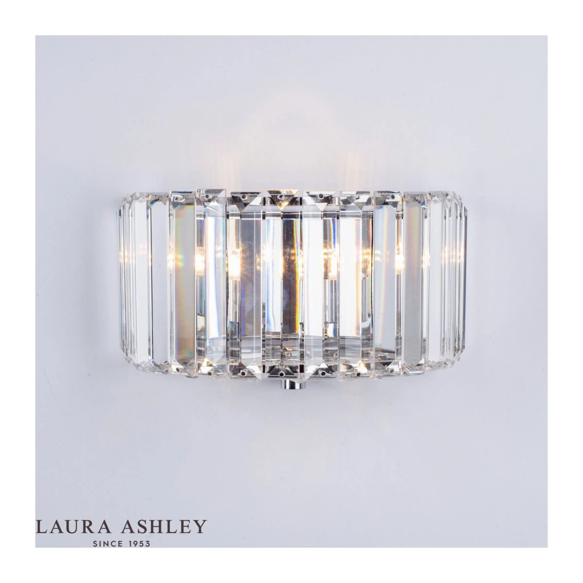 Laura Ashley Fernhurst Wall Light Polished Chrome Glass - Image 3