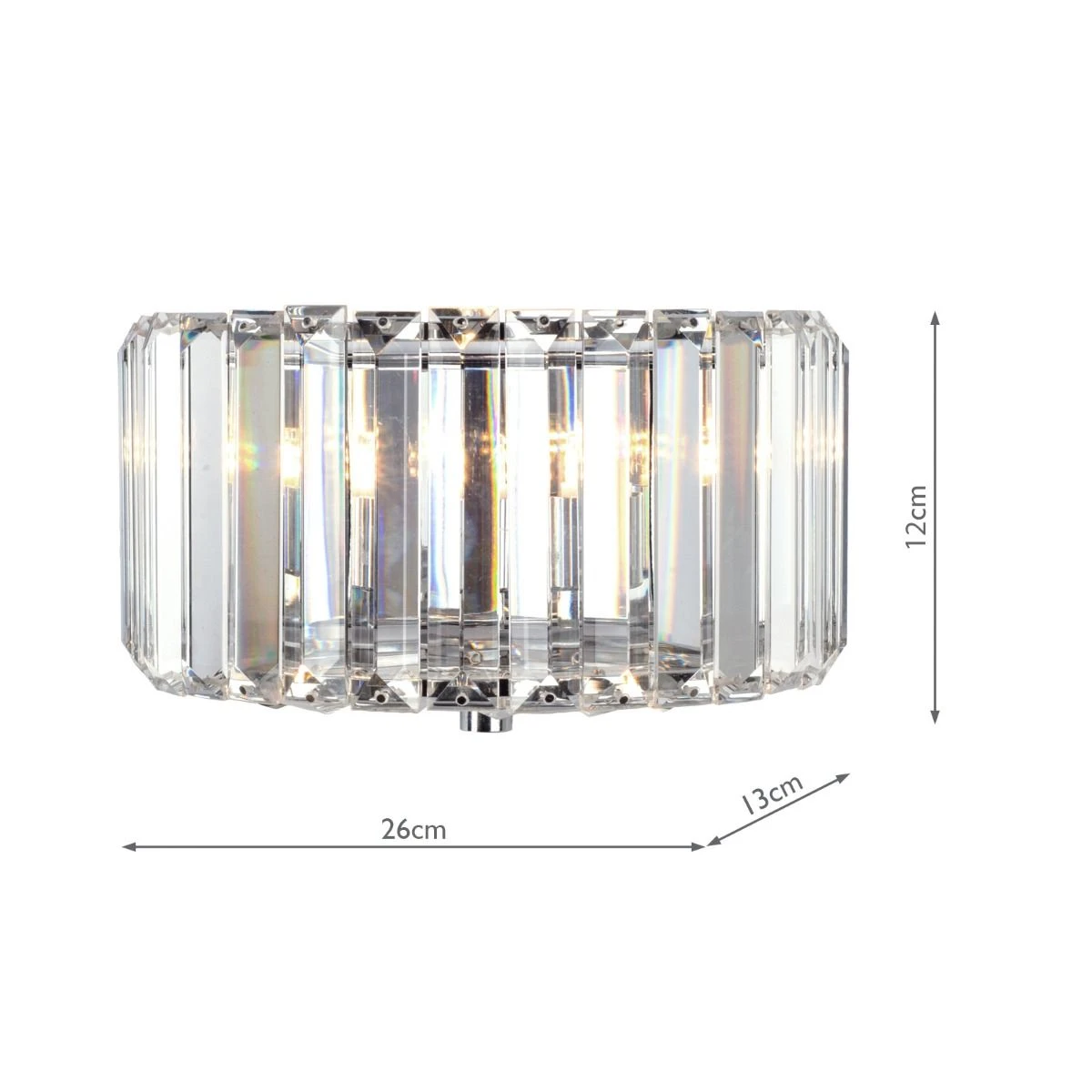 Laura Ashley Fernhurst Wall Light Polished Chrome Glass - Image 4