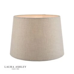 Laura Ashley Bacall Linen Empire Drum Shade Silver 30cm/12 Inch