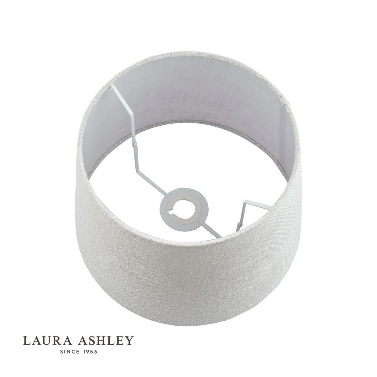 Laura Ashley Bacall Linen Empire Drum Shade Silver 40cm/16 Inch - Image 3
