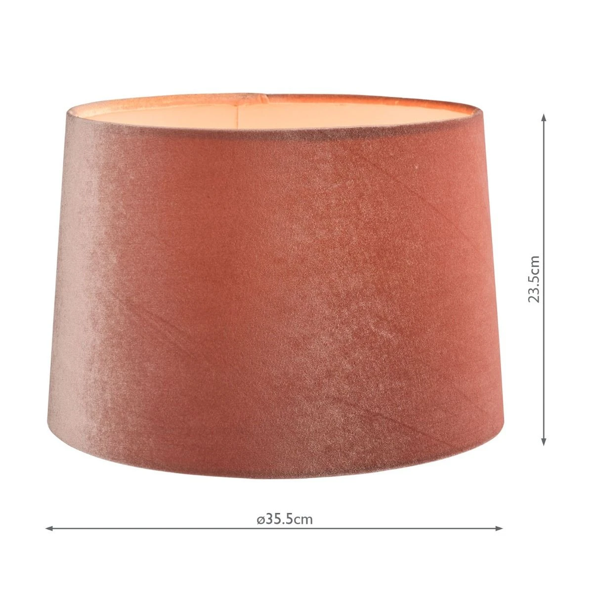 Laura Ashley Velvet Empire Drum Shade Blush Pink 35cm/14 Inch - Image 4