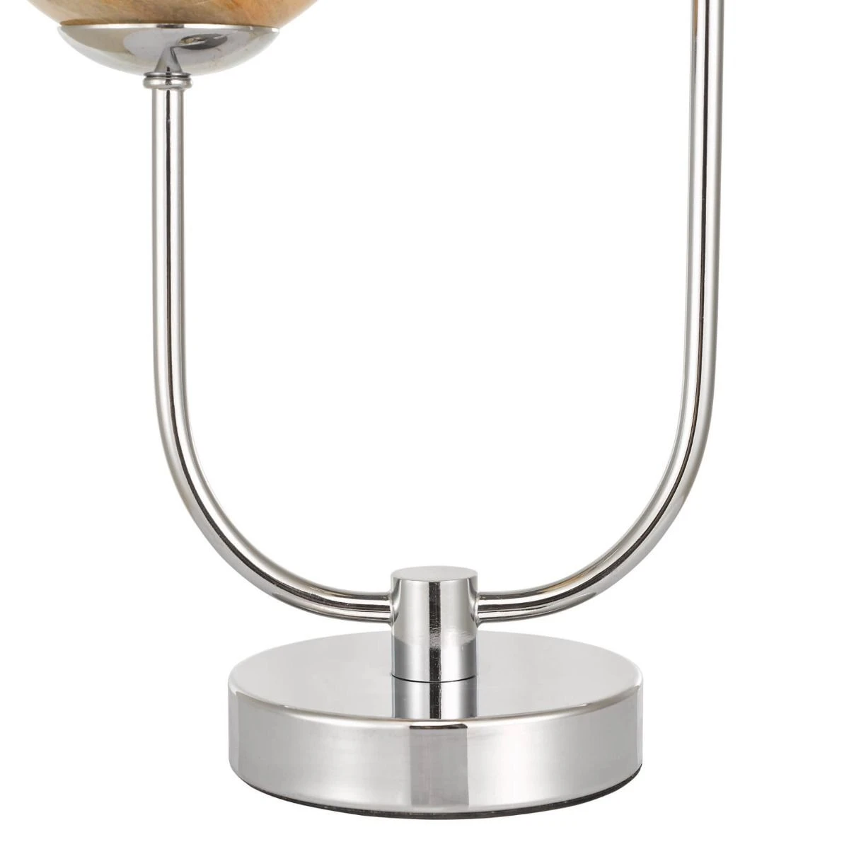 Mikara 2 Light Table Lamp Polished Chrome Marble Effect Glass - Image 4