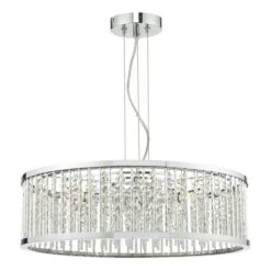 Nantes 5 Light Pendant Polished Chrome Aluminium