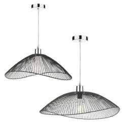 Onza Wire Easy Fit Pendant Shades Black (Twin Pack)