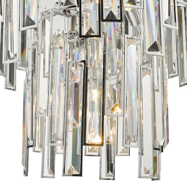 Penelope 6 Light Pendant Polished Chrome Clear Crystal - Image 4