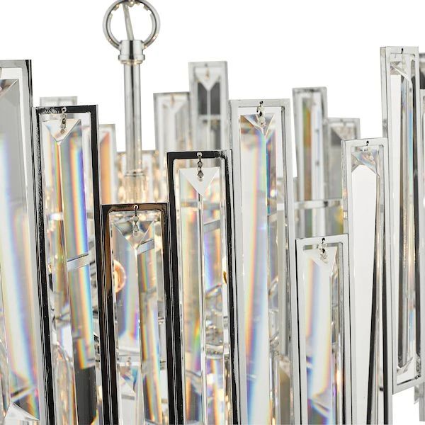 Penelope 6 Light Pendant Polished Chrome Clear Crystal - Image 3