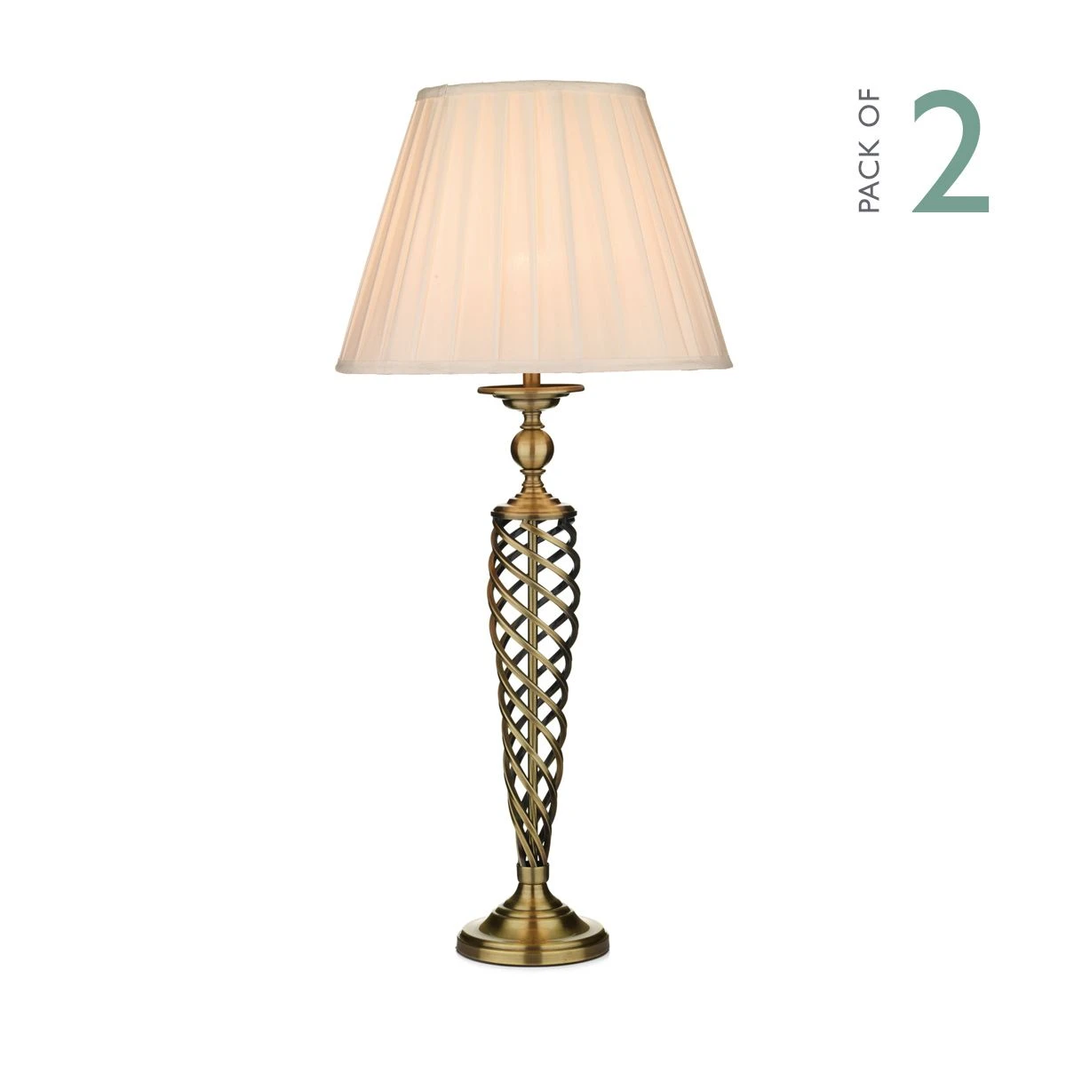 Siam Table Lamp Antique Brass With Shade (Multipack) - Image 4