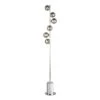 Spiral 6 Light Floor Lamp Polished Chrome Smoked Glass