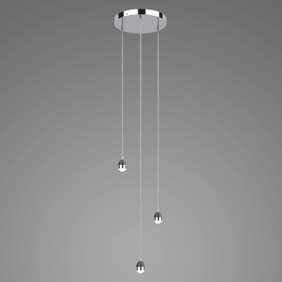 3 Light Cluster Modular Suspension Polished Chrome LED - Image 2