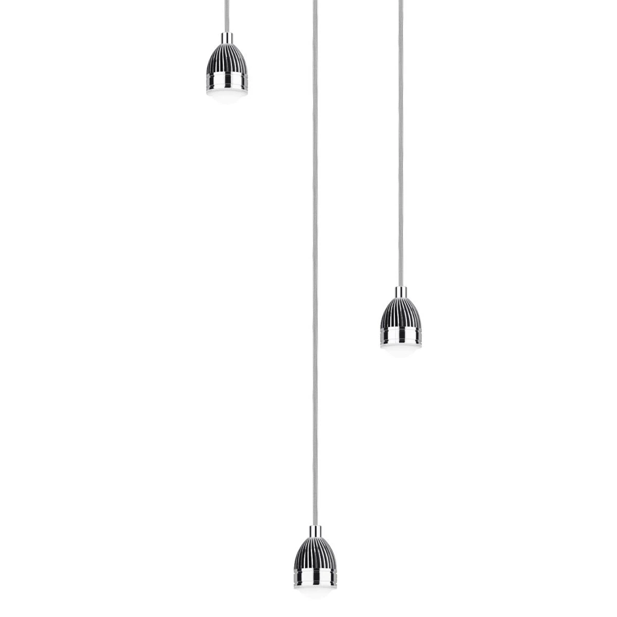 3 Light Cluster Modular Suspension Polished Chrome LED - Image 3