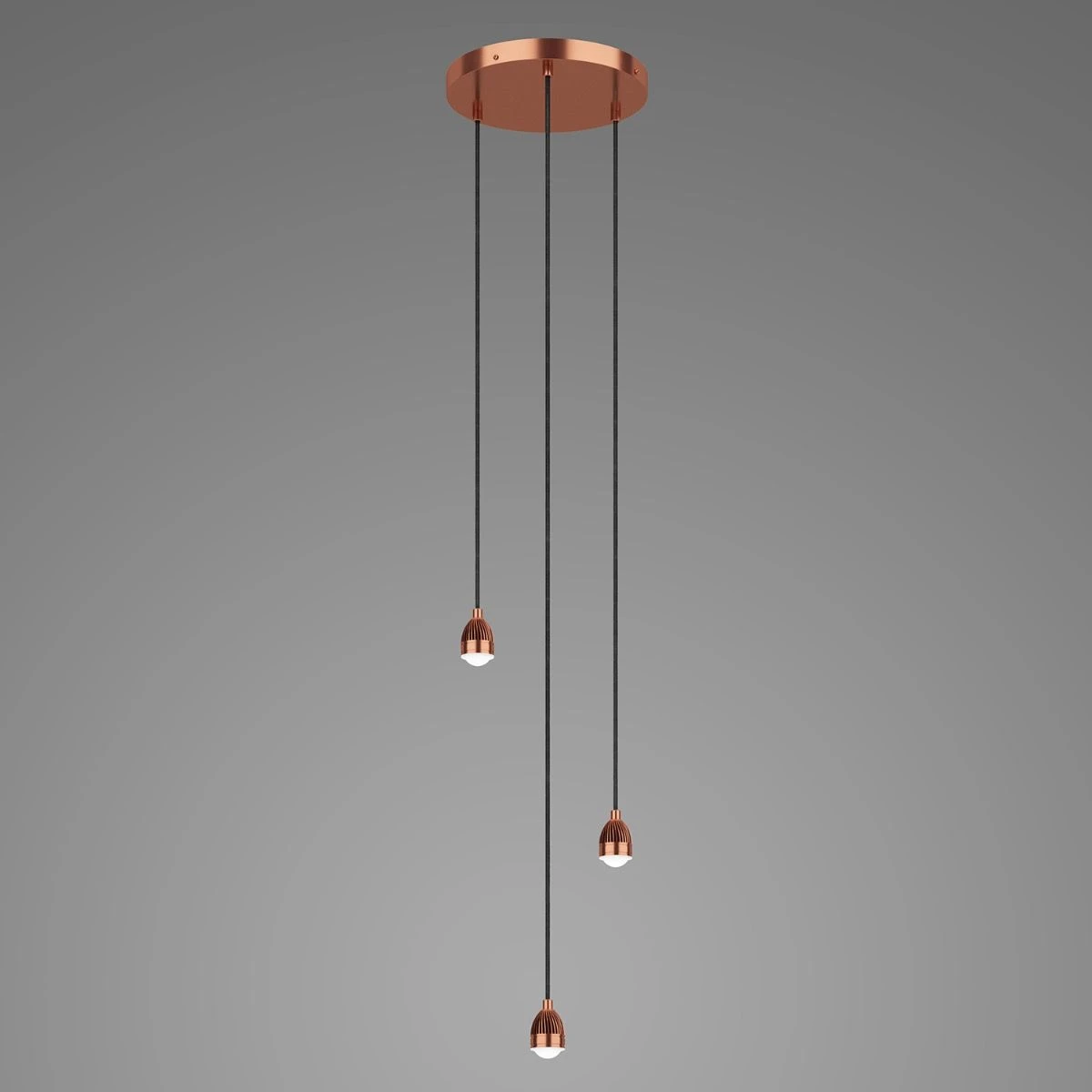 3 Light Cluster Modular Suspension Copper LED - Image 2